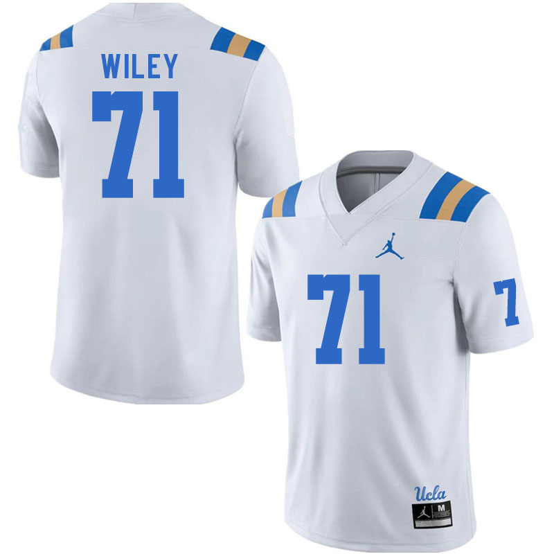 Men #71 Jake Wiley UCLA Bruins College Football Jerseys Stitched Sale-White